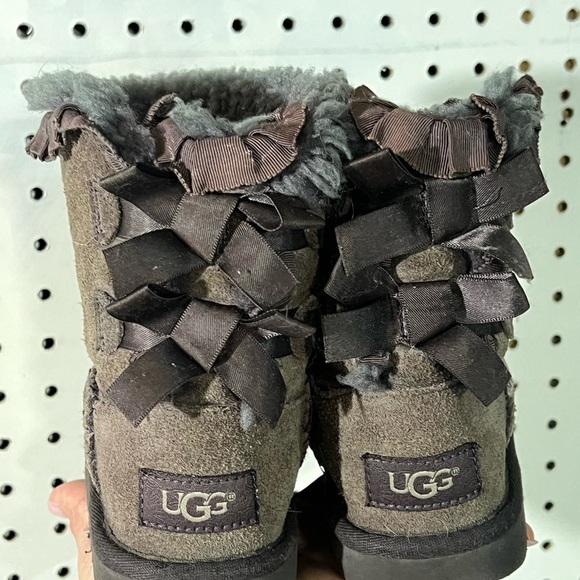 UGG Other - UGG Toddler Boots - Grey Bailey Bow
